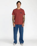 RVCA Men's Emscript Dusty Red Tshirt