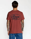 RVCA Men's Emscript Dusty Red Tshirt