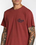RVCA Men's Emscript Dusty Red Tshirt