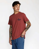 RVCA Men's Emscript Dusty Red Tshirt
