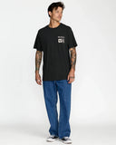 RVCA Men's Glitch Pirate Black Tshirt