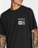 RVCA Men's Glitch Pirate Black Tshirt