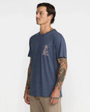 RVCA Men's Mad Local Moody Blue Tshirt