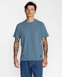 RVCA Men's Midweight Label Vintage Navy Tshirt