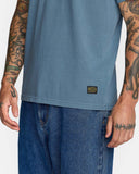 RVCA Men's Midweight Label Vintage Navy Tshirt