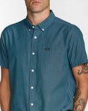 RVCA Men's That'll Do Dobby Atlantic SS Shirt