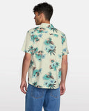 RVCA Mens Light Khaki Botanical SS Shirt