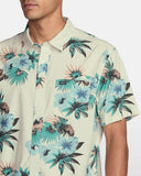 RVCA Mens Light Khaki Botanical SS Shirt