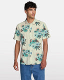 RVCA Mens Light Khaki Botanical SS Shirt