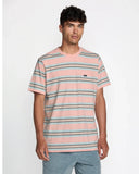 RVCA Mens Peach Magnolia Crew Tshirt