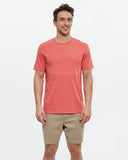 Ten Tree Mens Deep Coral Heather Baker Tshirt