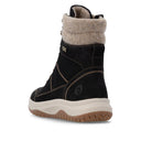 Remonte Ladies Mid Black Suede D3Q72-03 Lined Boot