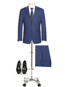 Renoir Men's Blue Stretch Slim Fit Suit