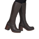 Rieker Ladies 58090-25 Brown Tall Dress Boot