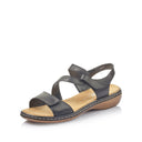 Rieker Ladies 659C7-00 Black Sandal