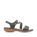 Rieker Ladies 659C7-00 Black Sandal