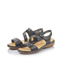 Rieker Ladies 659C7-00 Black Sandal