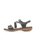 Rieker Ladies 659C7-00 Black Sandal