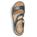Rieker Ladies 659C7-00 Black Sandal