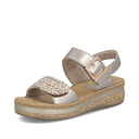 Rieker Ladies V0951-90 Silver/Platinum Sandal
