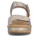 Rieker Ladies V0951-90 Silver/Platinum Sandal