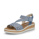 Rieker Ladies V4150-14 Blue Sandal