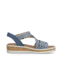 Rieker Ladies V4150-14 Blue Sandal