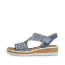 Rieker Ladies V4150-14 Blue Sandal