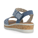Rieker Ladies V4150-14 Blue Sandal
