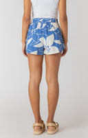 Room 34/Dex Ladies Azure Floral Elastic Waist Shorts