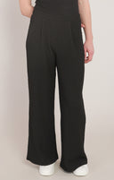 Room 34/Dex Ladies Black Textured Wide Leg Pant