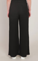 Room 34/Dex Ladies Black Textured Wide Leg Pant