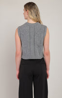 Room 34/Dex Ladies Grey Cable Sweater Vest