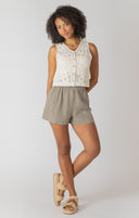 Room 34/Dex Ladies Khaki Mid Rise Shorts