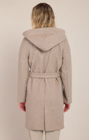 Room 34/Dex Ladies Stone Belted Hooded Coat