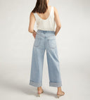 Silver Jeans Ladies Baggy Wide Leg Indigo Crop