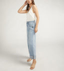 Silver Jeans Ladies Baggy Wide Leg Indigo Crop