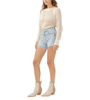 Silver Jeans Ladies Indigo Sure Thing High Rise Slim Fit Short