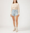 Silver Jeans Ladies Indigo Sure Thing High Rise Slim Fit Short