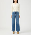 Silver Jeans Ladies Indigo Vintage Ankle High Rise 90s Fit Wide Leg Jean