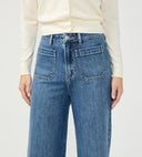 Silver Jeans Ladies Indigo Vintage Ankle High Rise 90s Fit Wide Leg Jean