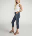 Silver Jeans Ladies Indigo Avery Curvy Fit High Rise Capri