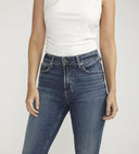 Silver Jeans Ladies Indigo Avery Curvy Fit High Rise Capri