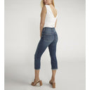 Silver Jeans Ladies Indigo Avery Curvy Fit High Rise Capri