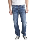 Silver Jeans Mens Allan Slim Fit Straight Leg Indigo Jeans