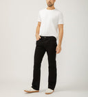 Silver Jeans Mens Black Zac Relaxed Fit Straight Leg Jeans