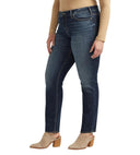 Silver Jeans Ladies Indigo Suki Mid Rise Straight Jeans