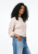 Buffalo Ladies Oatmeal Seema Dropped Sleeve Loose Fit Cropped Sweater