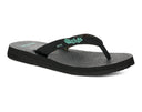 Sanuk Ladies Yoga Paradise II Black Paradise Palms Sandal