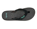Sanuk Ladies Yoga Paradise II Black Paradise Palms Sandal
